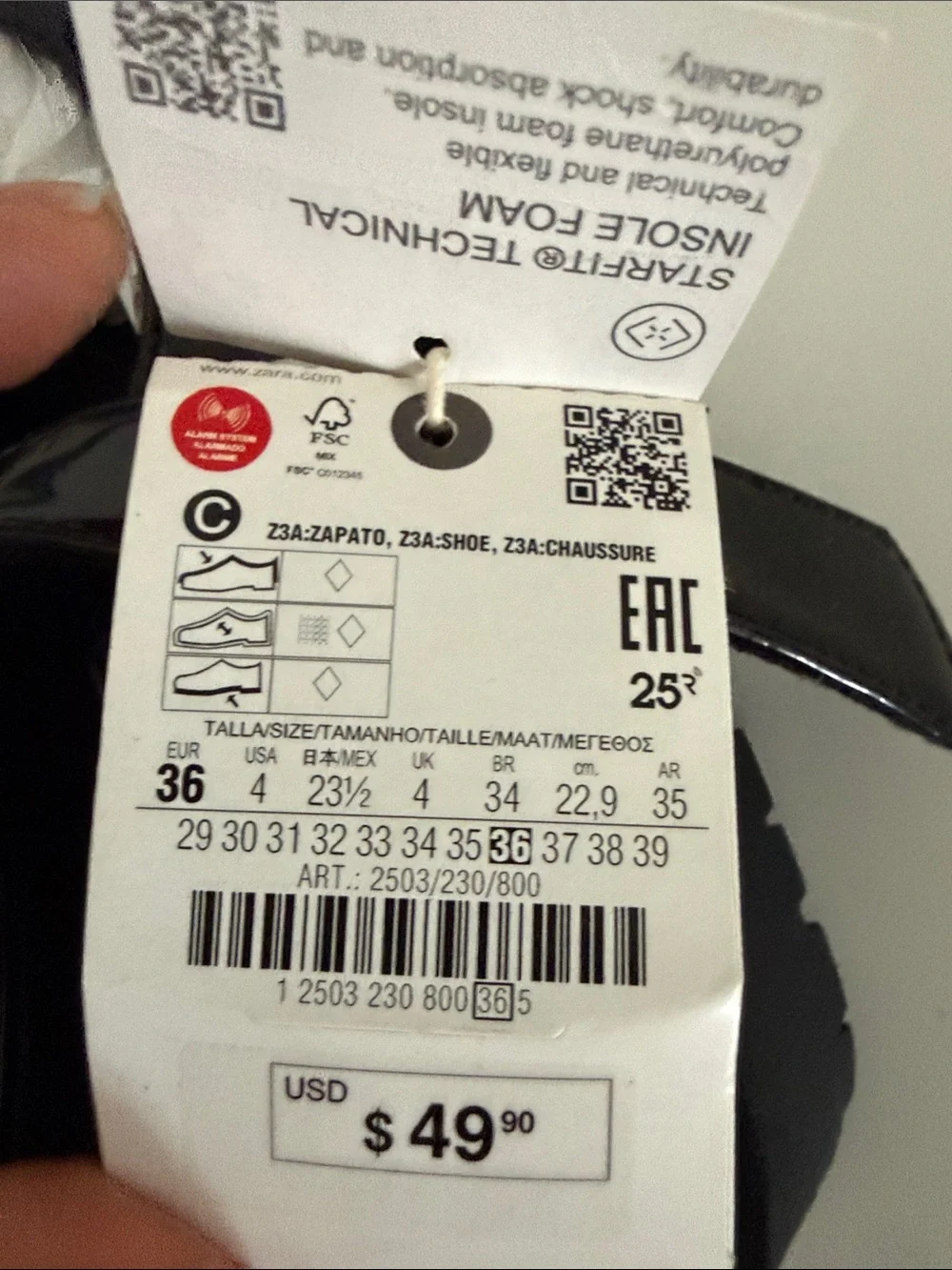 Zara Girls Black Patent Mary Jane Shoes with Buckle